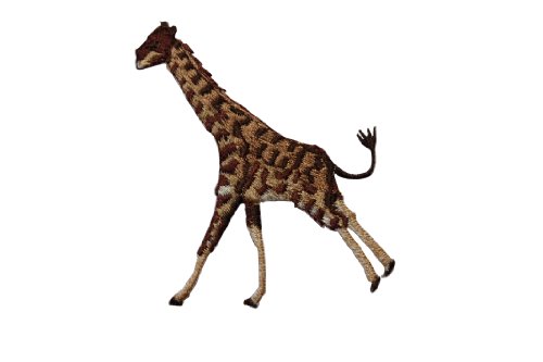 ID #3651 Running Giraffe Wild Animal Iron On Badge Applique Patch
