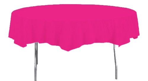 Creative ConvertingTABLECOVER, OCTY Round 82", One size, Hot Magenta