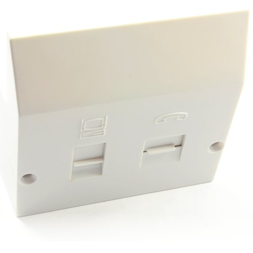 Kenable NTE5 Master BT Socket and VDSL RJ11 Fibre Socket 6P4C Faceplate