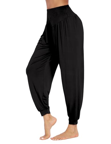 PINSPARK Yoga Trousers Women's Long Harem Trousers Sports Yoga Trousers Curvy Jogging Bottoms Oversize Harem Trousers Leisure Trousers Elegant Sports Trousers