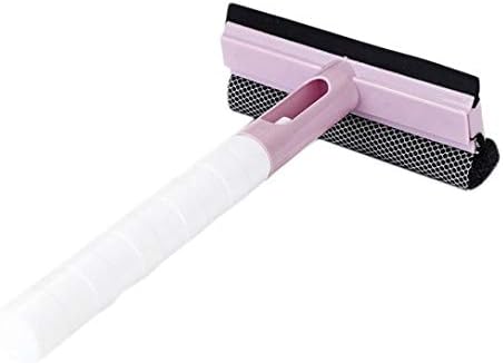 Pinmaoo Window Squeegee Cleaner, Double Face Car Windshield Clean Cleaner Microfiber Scrubber with Spray Head Scrubber (Pink)