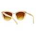 SA106 Runway Fashion Metal Bridge Trim Oversized Cat Eye Sunglasses Peach Gold
