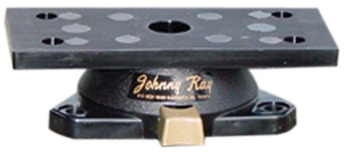 Johnny Ray JR-500 Marine 1.25 by 3.5-Inch Push-Button Release Portable Sonar Swivel Mount, Black Finish