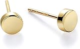 S.Leaf Sterling Silver Stud Earrings for Women Gold