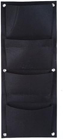 Outdoor Indoor Vertical Gardening Hanging Wall Garden 4 Pockets Planting Bags Seedling Wall Planter Growing Bags