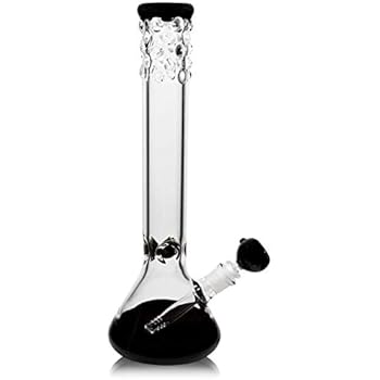 Glass Bong LLY-Glass Thick Glass Beaker Ice Pipe with Bowl 19.5 Inch Black