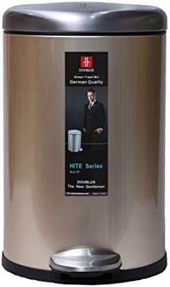 Sell Street, SoftStep Stainless Steel Pedal Trash Bin, Removable Inner Bucket, Soft and Silent Open and Close, Doublux, Champagne Gold, 12L