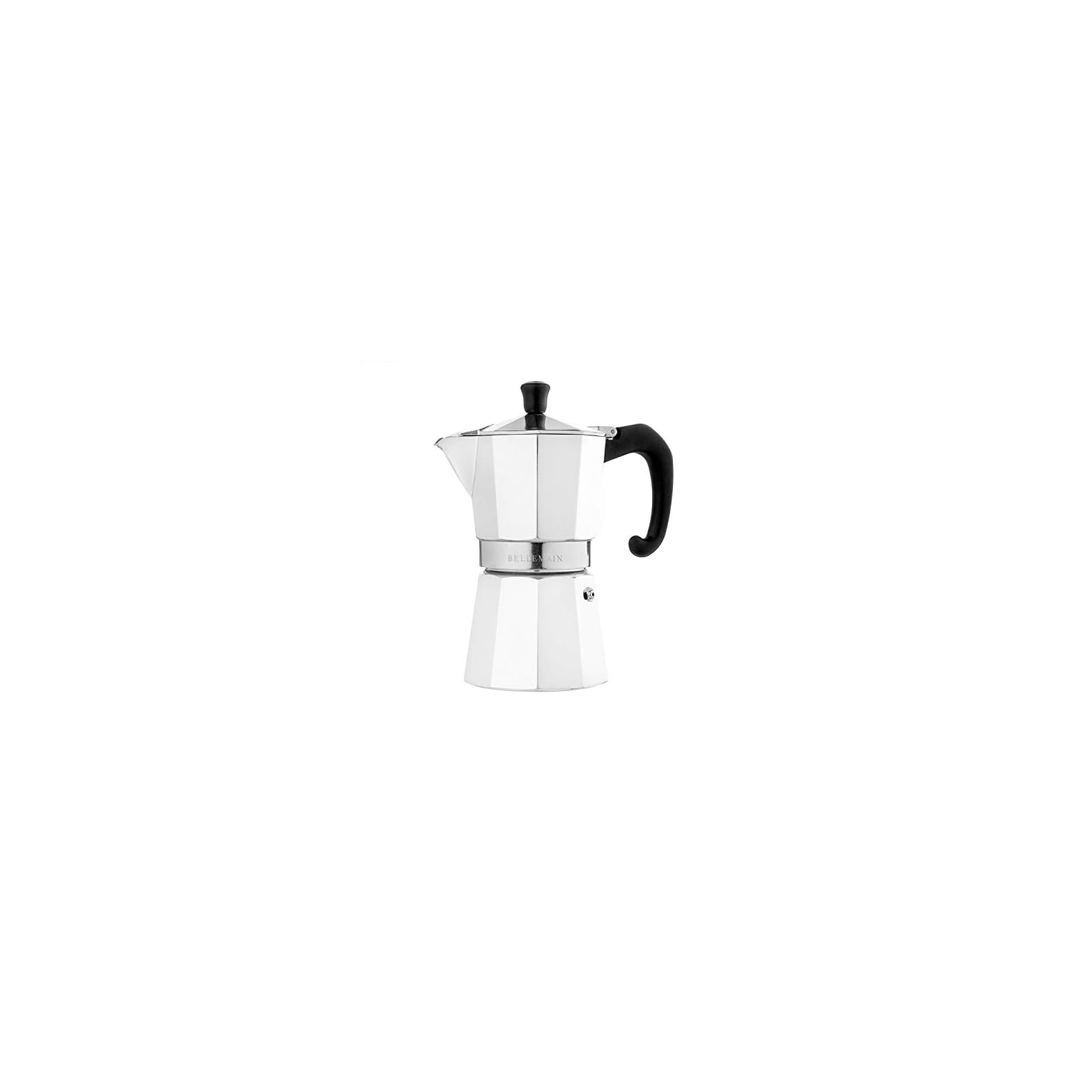 Bellemain Stovetop Espresso Maker Moka Pot (White, 6 Cup) Bellemain