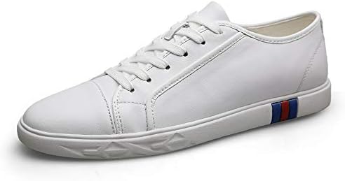 高級ビジネスシューズ 男性スケート靴のためのファッションスニーカーは本革の透明な屋外のアンチスリップスポーツラウンドトゥをひもで締めます Zhanma 9 27 Color 店内全品対象 サイズ 25 5 Cm 白