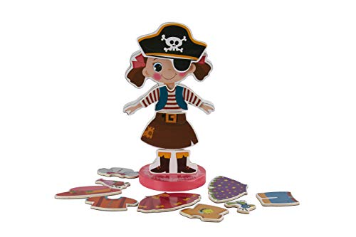4 TOYSTERS+Magnetic+Wooden+Dress+Up+Pretend