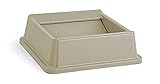 Rubbermaid Commercial FG266400BEIG HIPS Untouchable Square Trash Can Swing Top, 20-1/8-inch, Beige