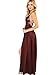 SheIn Women's Sexy Satin Deep V Neck Backless Maxi Party Evening Dress Large Burgundy#2
