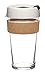 KeepCup Brew Cork - Reusable Coffee Cup Tempered Glass and Natural Cork, L 16oz/454ml - Filter