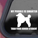 My POODLE Is Smarter White Sticker Decal Funny Laptop Die-cut White Sticker Decal