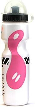 Portable 750ml Sports Drink Water Bottle Outdoor Bike Bicycle Cycling (white and pink)