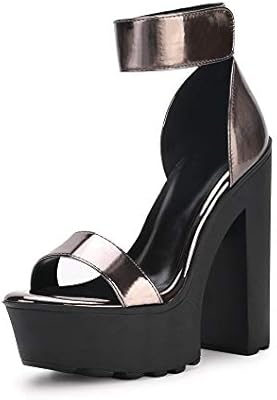 platform lug sole chunky high heel sandals