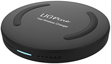 QI Fast Wireless Charger,UGpine Charging Pad for Samsung Galaxy S8,S8 plus,S7,S7 Edge,Note 5,Note 8,S6 Edge plus,Standard Charge for S6,S6 Edge,Nexus 4/5/6,LG G3 G4 and Other Qi Enabled Devices(Black)