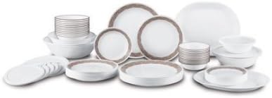 Corelle 74 Piece Dinnerware Set, Service Of 12, Sand Sketch