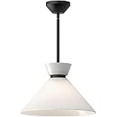 Alora Mood PD470514MBGO Halston Pendant, Glossy Opal Glass/Matte Black
