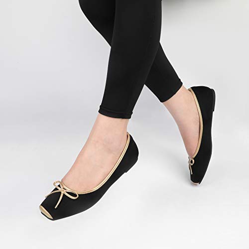 Heel The World Women's Ballet Flats Square Toe Ballerina Flat Shoes