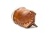 Leather Wrapped Handmade Mate Gourd with Alpaca Silver Trim and Silver Bombilla. Made in Argentina (Tan, Natural Gourd)