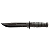 KA-BAR  Fighting/Utility Serrated Edge Knife with Hard Sheath, Black