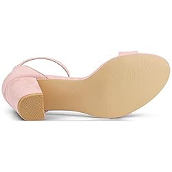 Allegra K Women's High Chunky Heel Buckle Ankle