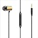 House of Marley Uplift 2: Wired Earphones with Microphone and Sustainable Materials (Brass)