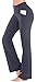 IUGA Bootcut Yoga Pants with Pockets for Women High Waist Workout Bootleg Pants Tummy Control, 4 Pockets Work Pants for Women Graythumb 1