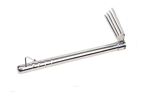 Mengbaobao MBB Stainless Steel Garden Rake Fork Hand Tool Gardening Weeding Seeding