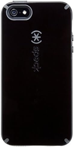Speck Products CandyShell Case for iPhone SE/5/5S -Retail Packaging- Black/Slate Grey (Renewed)