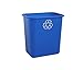 United Solutions EcoSense WB0084 Blue Twenty Eight Quart Recycling Wastebasket - 28QT Recycling Bin in Blue primary