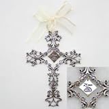 25th Anniversary Cross Ornament - Traditional 25th Wedding Anniversary Gift Idea