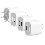 Frerush 2A 5V 2 Port USB Wall Home Travel Charger power adapter plug for Samsung Galaxy S6 Edge S5 S4, Tablet, iPhone SE 6S 6 Plus 5 5C 5S, iPad air, mini, Android, HTC, LG, Nexus (4 Pack Gray)