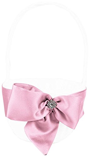 David's Bridal Regal Ties Flower Basket Style DB75FGB, White
