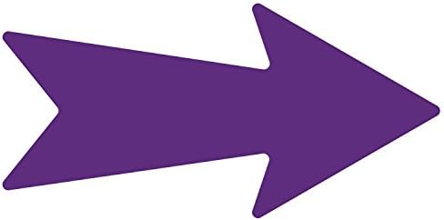 LiteMark 11 inch Purple Removable Yard Sale Arrow Decal Stickers for Floors and Walls - Pack of 8