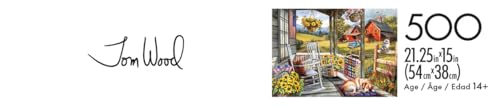 Buffalo Games - Tom Wood - Mr. Grumpy Grey - 500 Piece Jigsaw Puzzle for Adults - Challenging Puzzle Perfect for Game Nights - Finished Size is 21.25 x 15.00