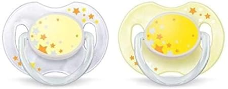 Philips Avent Avent Glow in The Dark Night Time Soothers (Multicolor)