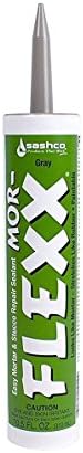 Sashco 15020 6 Pack 10.5 oz. Mor-Flexx Mortar and Stucco Repair Sealant, Gray
