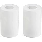 Frosted Glass Lamp Shade, 2 pack, Pendant Light Shade Cylinder Glass Shade Replacement Glass Lamp Shade with 1-5/8-inch Fitte