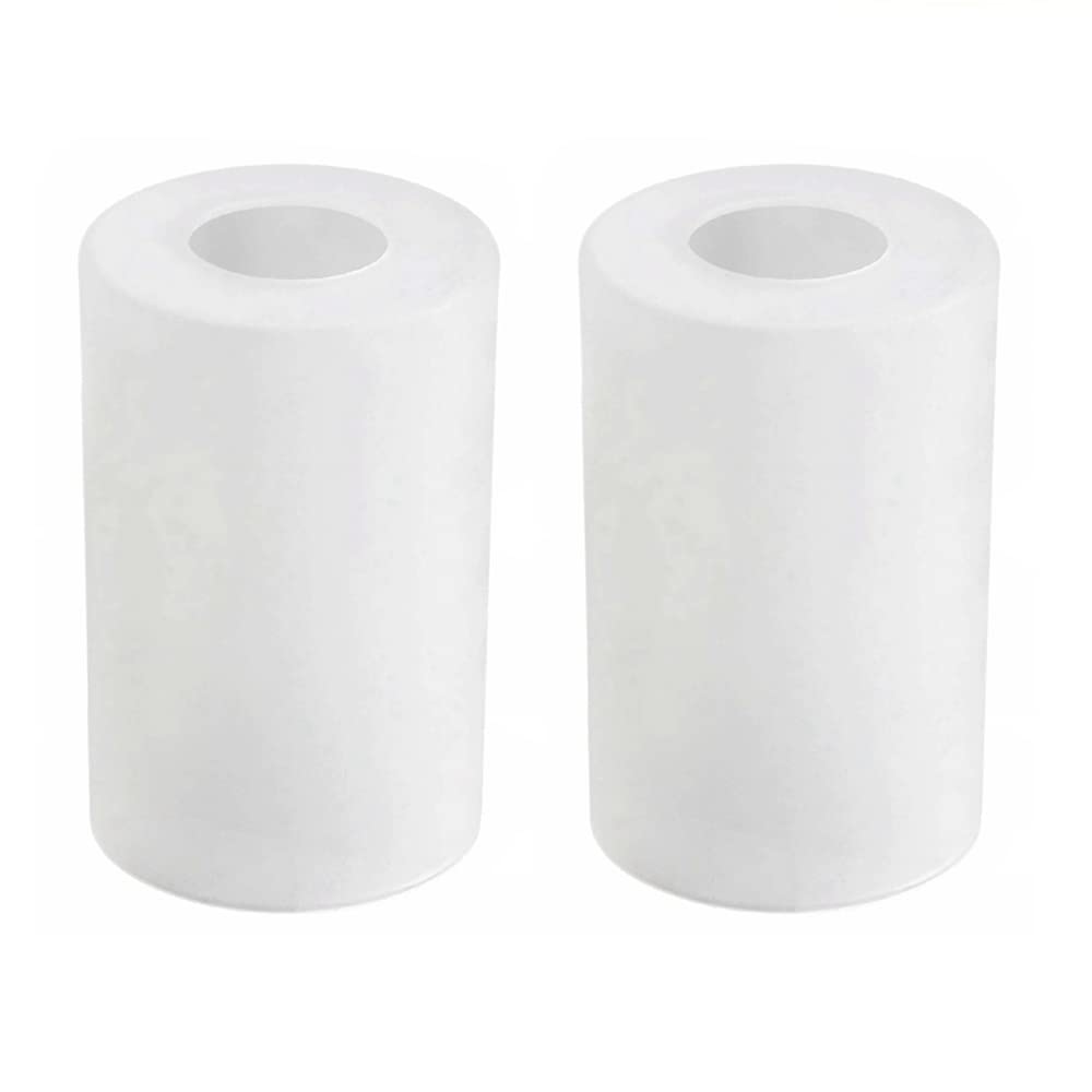 Frosted Glass Replacement Lamp Shade, 2 Pack Glass Cylinder Lamp Shade Light Fixture for Pendant Light 10 cm x 16.5 cm