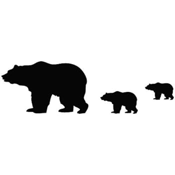 Download Amazon.com: GRIZZLY BEAR PAW PRINT 5" BLACK Vinyl Decal ...
