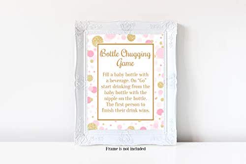 Amazon.com: Pink and Gold Baby Shower, Bottle Chugging ...