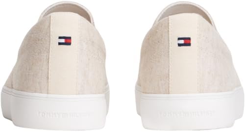 Herren Vulcanized Sneaker Harlem Slip On ohne Schnüren, Weiß (Ecru), 42