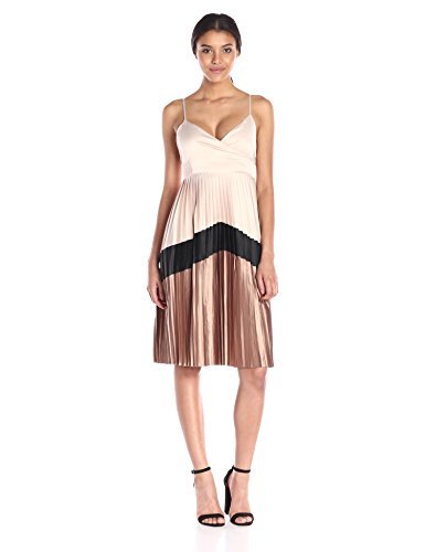 chevron pleated midi dress