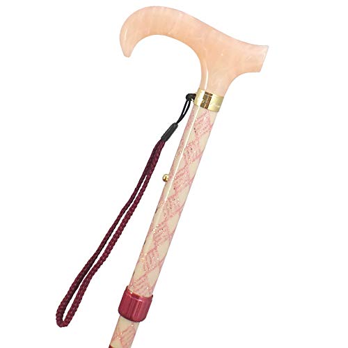 La 3 B07pyzrcb3 エレガンスレースアルミステッキ Pi 折りたたみ杖 人気沸騰ブラドン Pantoful Galben Ro