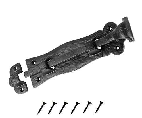TERF® Heavy Duty Antique Black Door Bolt 125mm [5''] Surface Mounted Sliding Durable Door Lock Bolts Ideal for Securing Internal External Doors and Multi Purpose Use - 125mm