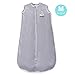 ECORE Wearable Blanket-Stretchy Sleeping Bag,(6-12 Months) TOG 1.0,Micro-Fleece,2 Way Zipper,Unisex,Grey,Medium