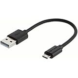 Micro USB Cable, CableCreation Short USB 2.0 to Micro USB Cable, High-Speed A Male to Micro B, Triple Shielded Cable, 15CM /Black Color