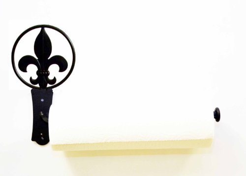 FLEUR DE LIS WALL PAPER TOWEL HOLDER-15.5